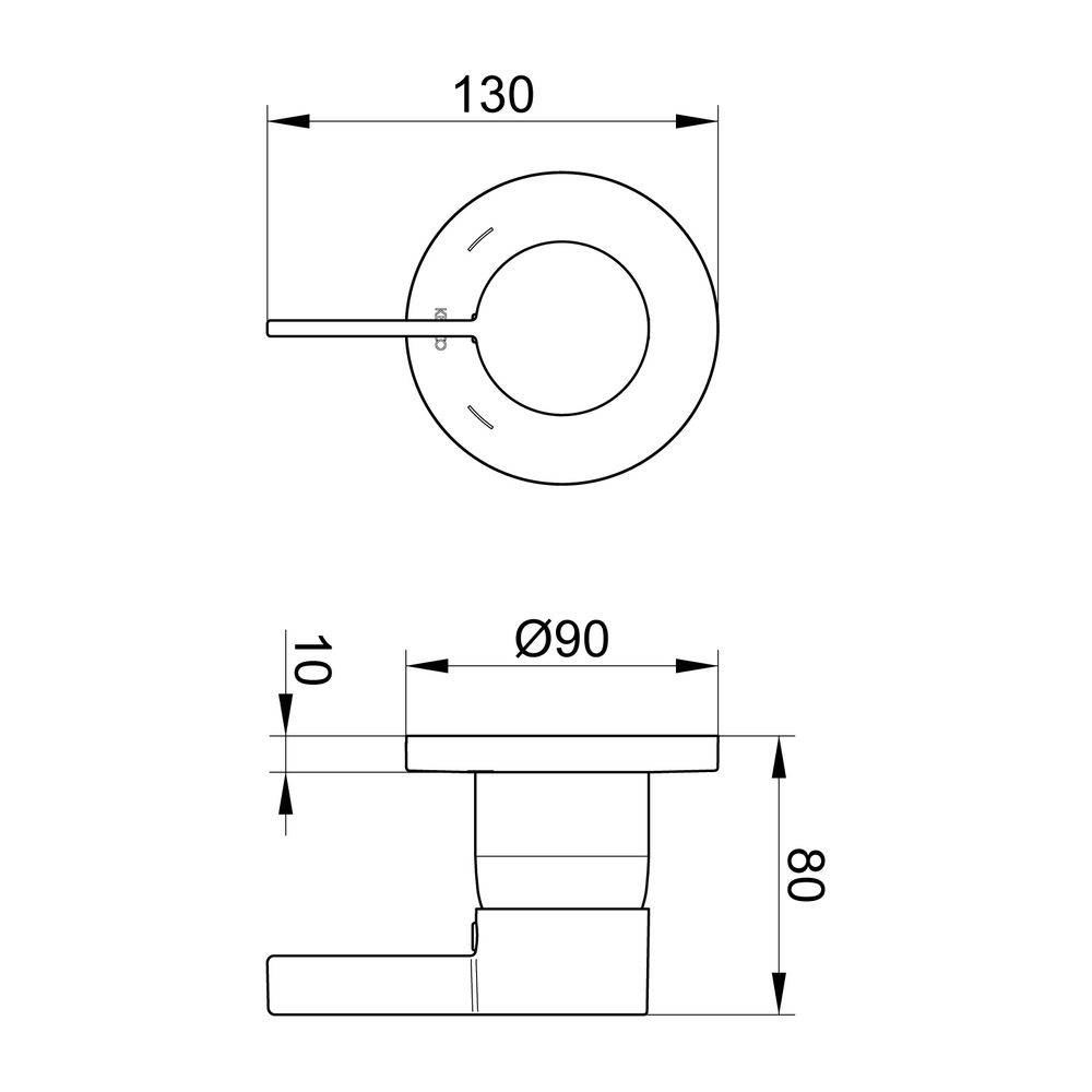 Keuco Ixmo Pure Einhebelmischer Unterputz, Rosette rund, Schwarz matt, 59551379501-1
