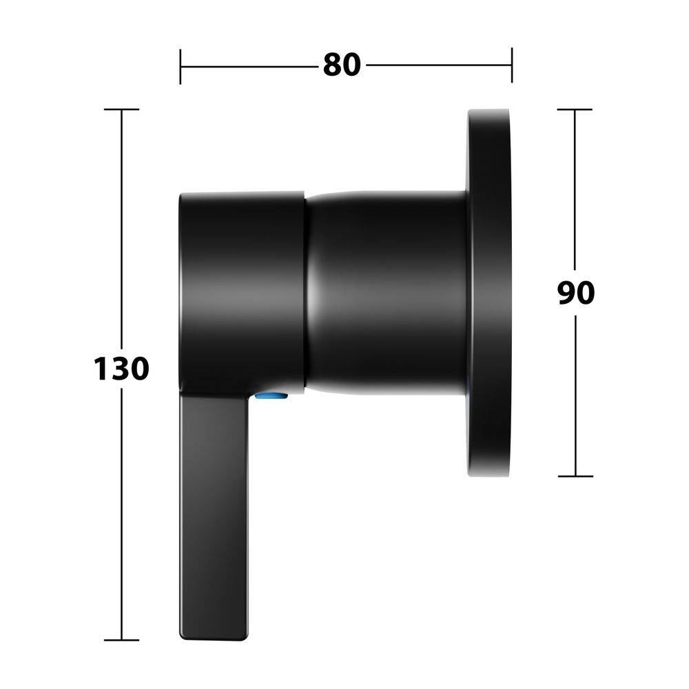 Keuco Ixmo Pure Einhebelmischer Unterputz, Rosette rund, Schwarz matt, 59551379501-3