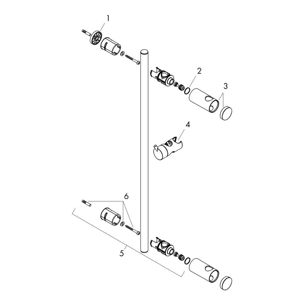 Hansgrohe Unica Brausestange Reno 720mm, Chrom-1