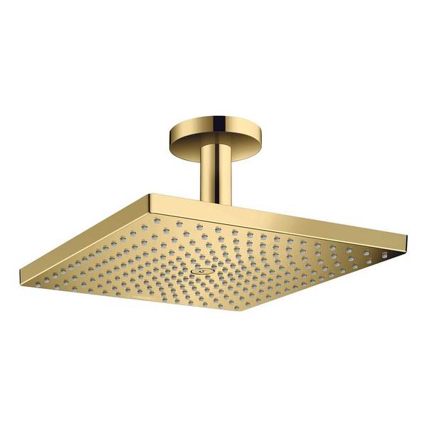 hansgrohe Raindance E Kopfbrause 300 1jet EcoSmart mit Deckenanschluss, Polished Gold Optic