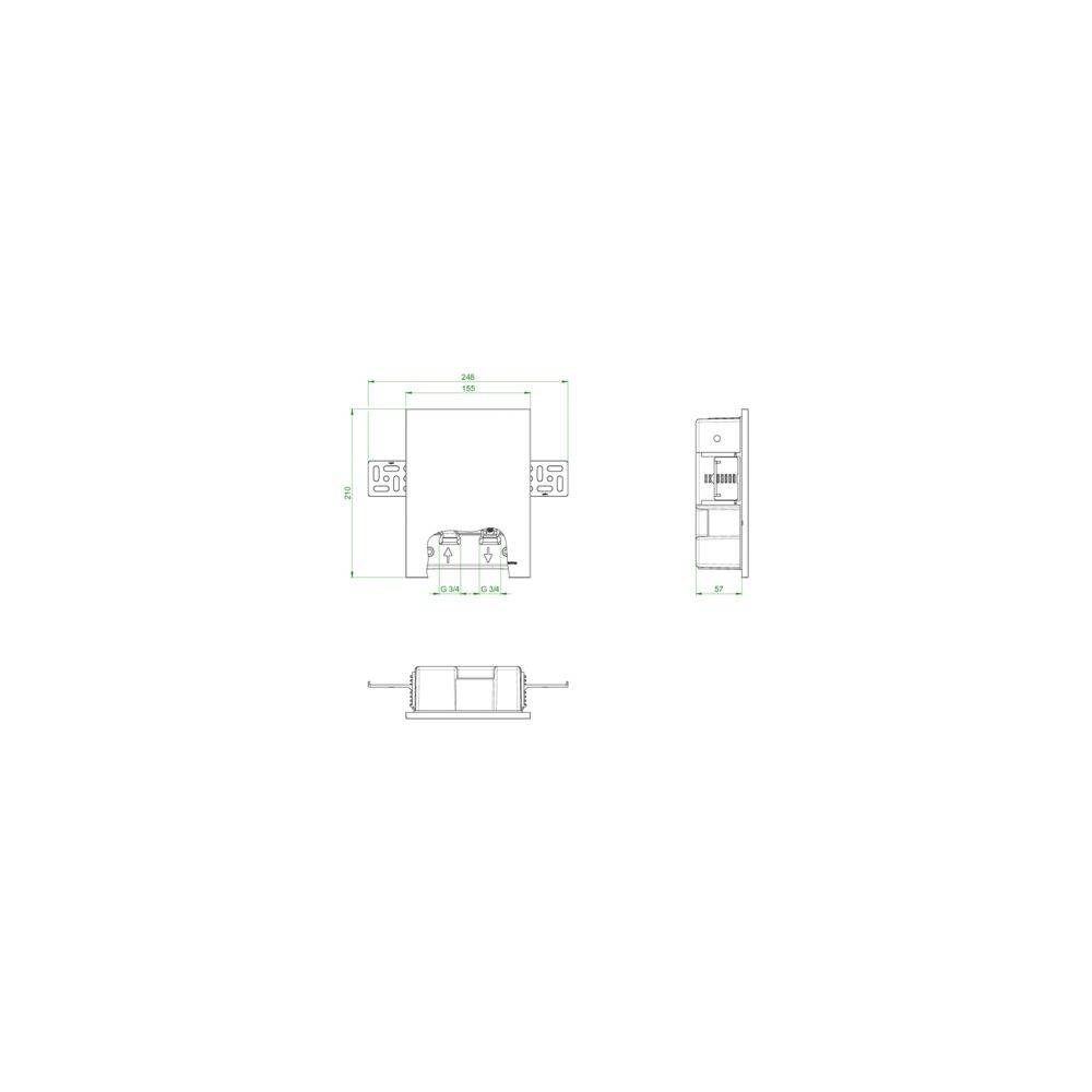 Oventrop Unibox TQ-RTL R-Tronic Thermostat RTL Q-Tech R-Tronic, Weiß, 1022738-1