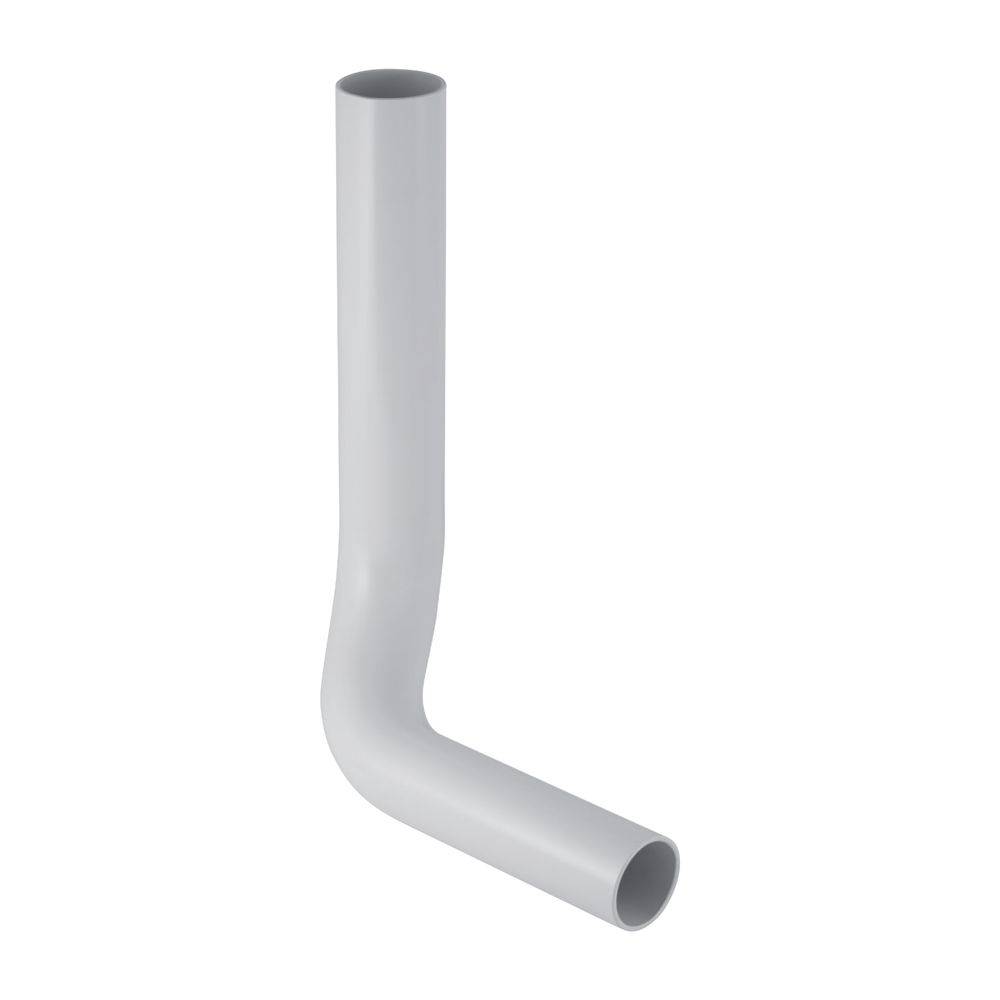 Geberit Spülbogen 90 Grad, 28x21cm, links gekröpft, Außendurchmesser 50mm, A 6cm, Alpinweiß-1