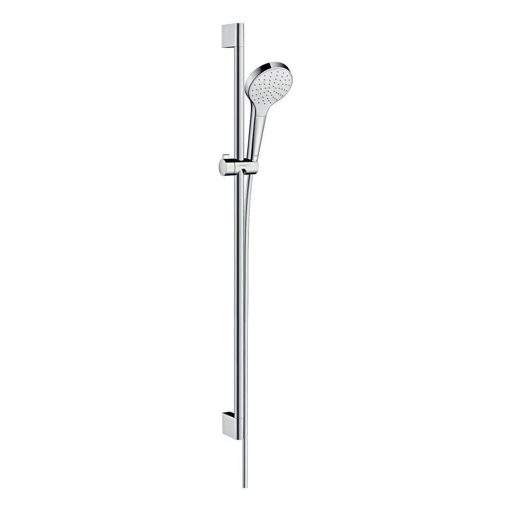 hansgrohe Croma Select S Brauseset 110mm 1jet mit Brausestange 900mm 16l/min Weiß/Chrom-0