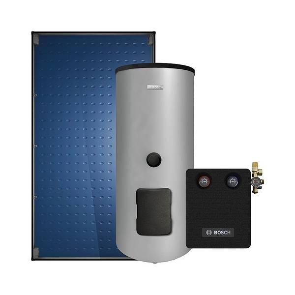 Bosch Solar-Basic-Paket Jupa SO785, 3x Kollektor SO7000 TFV, Aufdach senkrecht, Speicher 380L, AGS 10, MS 100-2