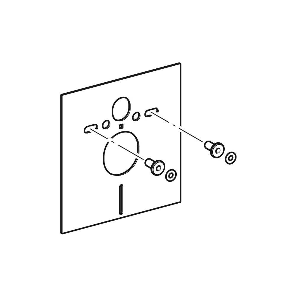 Geberit Schallschutzset für Wand-WC und Bidet, 6mm, PE-E, 156050001-2