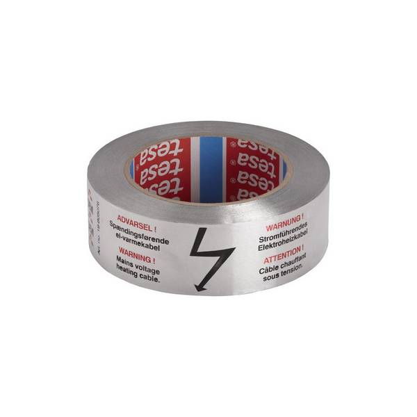 Danfoss Aluklebeband selbstklebend mit Warnaufschrift, 38mm, 50m lang, maximal 160 Grad C, 088L0409