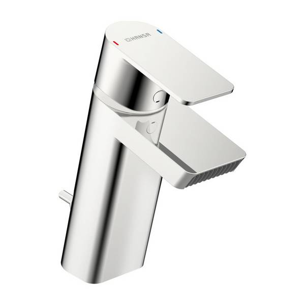 Hansa Stela Einhebel-Waschtischbatterie, Ablaufgarnitur mit Zugstange, Ausladung 144mm, Chrom, 57092273