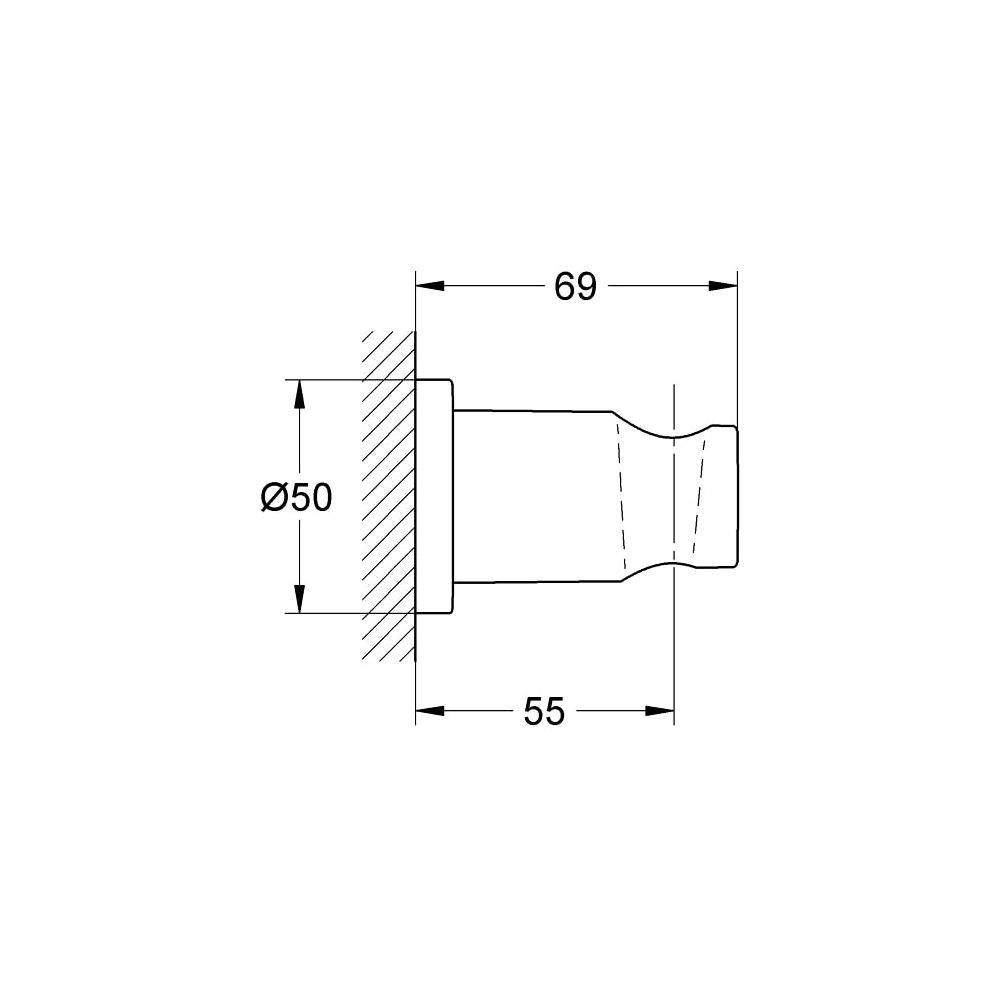 Grohe Rainshower Wandbrausehalter, nicht verstellbar, runde Rosette, Warm Sunset gebürstet, 27074DL0-3