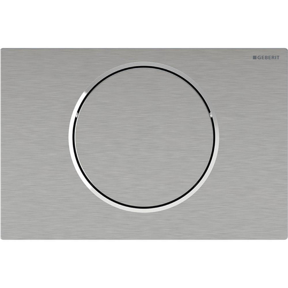 Geberit Sigma10 WC-Steuerung elektr. Netz, Drückerplatte Funk, für Stützklappgriff UP-SK 12cm, Edelstahl geb./pol., EtC-2