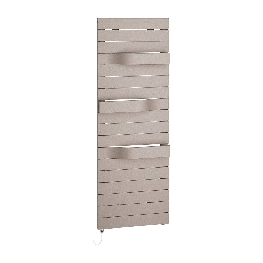 Kermi Tabeo-E elektrischer Designheizkörper 1197x101x500mm, FWS, Anschluss rechts, 600W, Glanzsilber Metallic-2