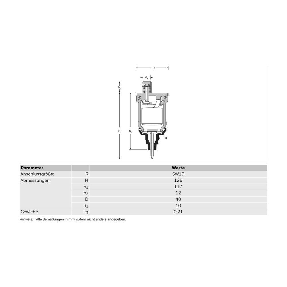 Resideo Schnellentlüfter EA122 Messing BA, EA122-BA-1