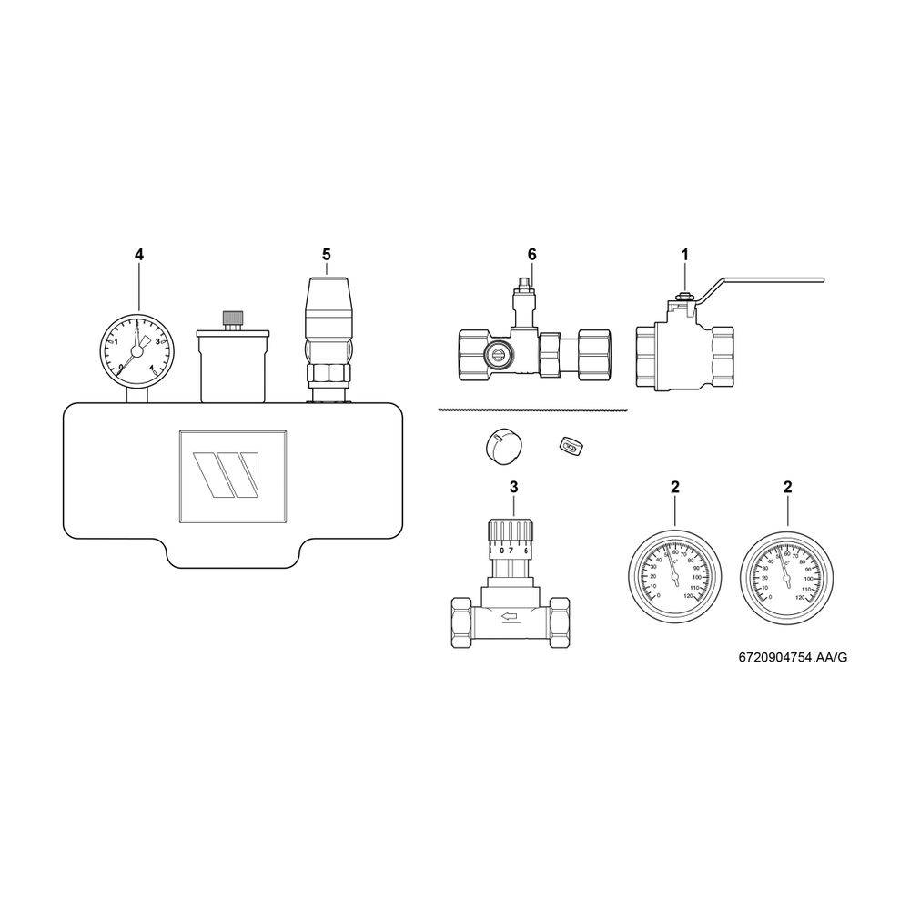 Bosch Heizkreissystempaket Nr. 1121 für Solewärmepumpen-1