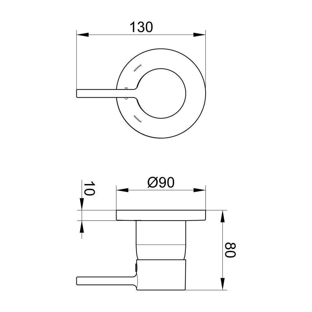 Keuco Ixmo Soft Einhebelmischer Unterputz, Rosette rund, Verchromt, 59551010201-1