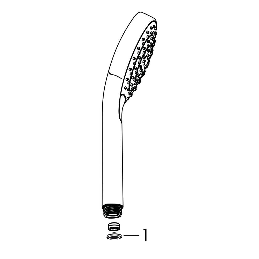 Hansgrohe Croma S Handbrause 110mm, 7l/min, 1jet EcoSmartPlus, Weiß/Chrom-1