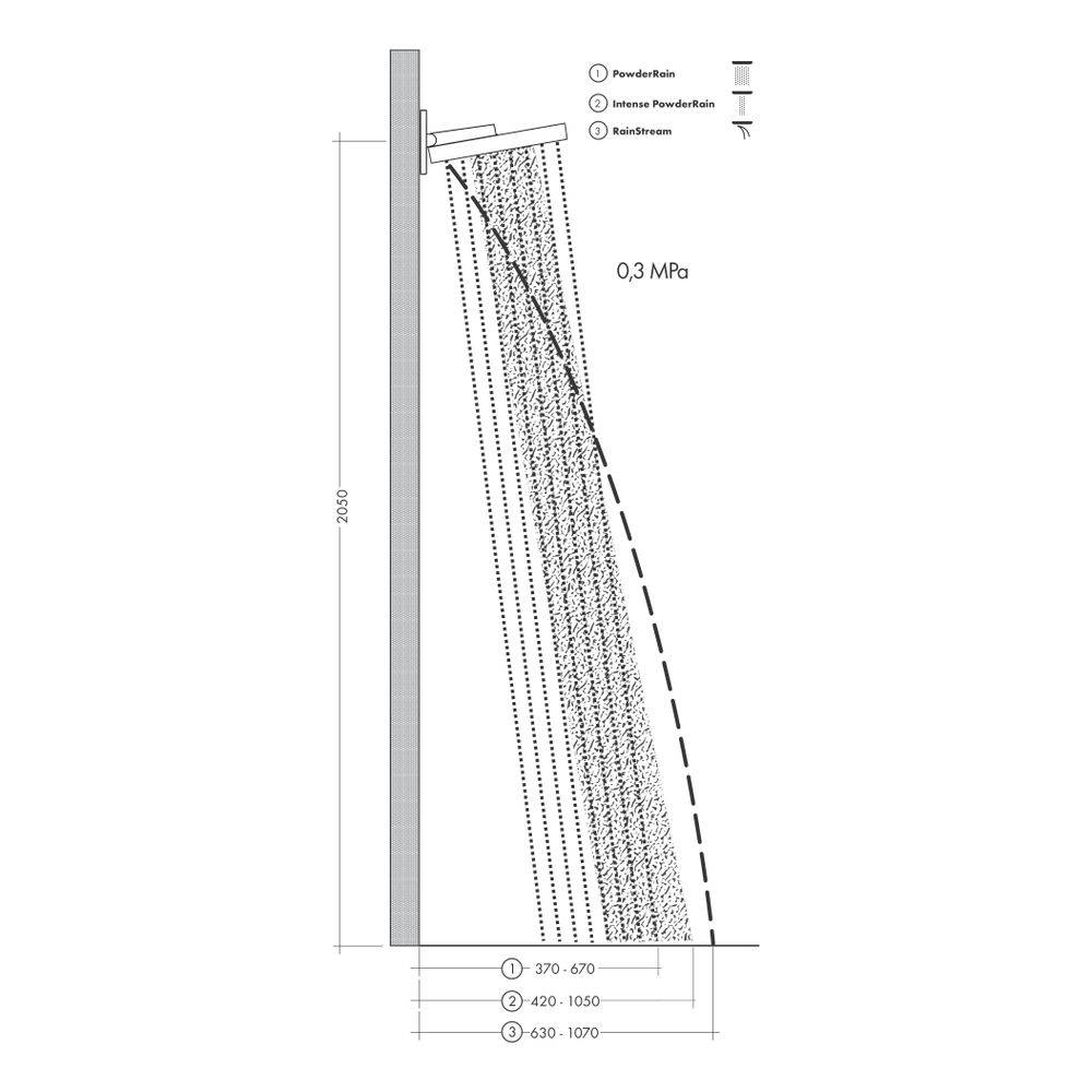 Hansgrohe Rainfinity Kopfbrause 360mm, 28,1l/min, 3jet, Wandanschluss, Brushed Bronze-3