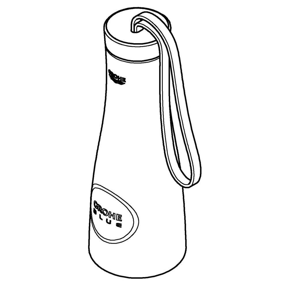 Grohe Trinkflasche Blue Flasche aus Edelstahl Volumen 450 ml-3