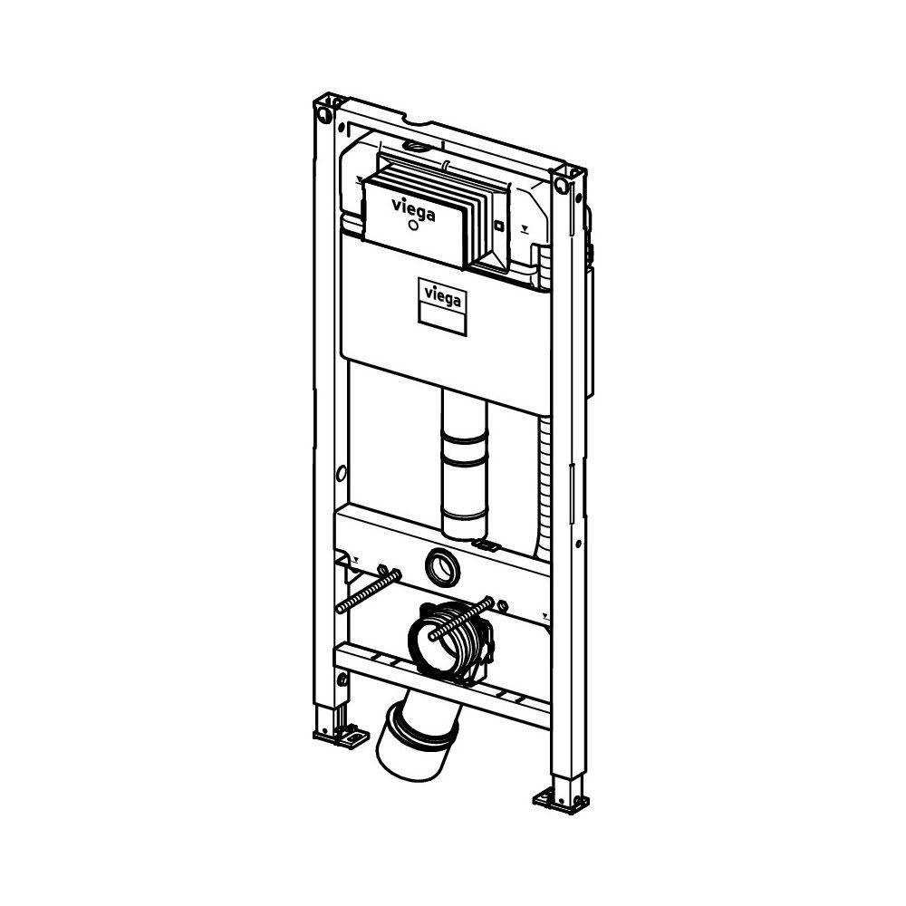 Viega Prevista Dry WC-Element 8522 mit Dusch-WC-Anschluss 1120mm-1