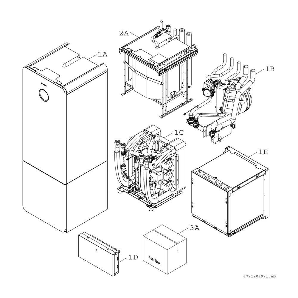 Bosch Sole-Wasser-Wärmepumpe Compress CS7800i LW 16 BHM, R410A, 15kW, Glas-Design, Pufferspeicher 50 Liter-1