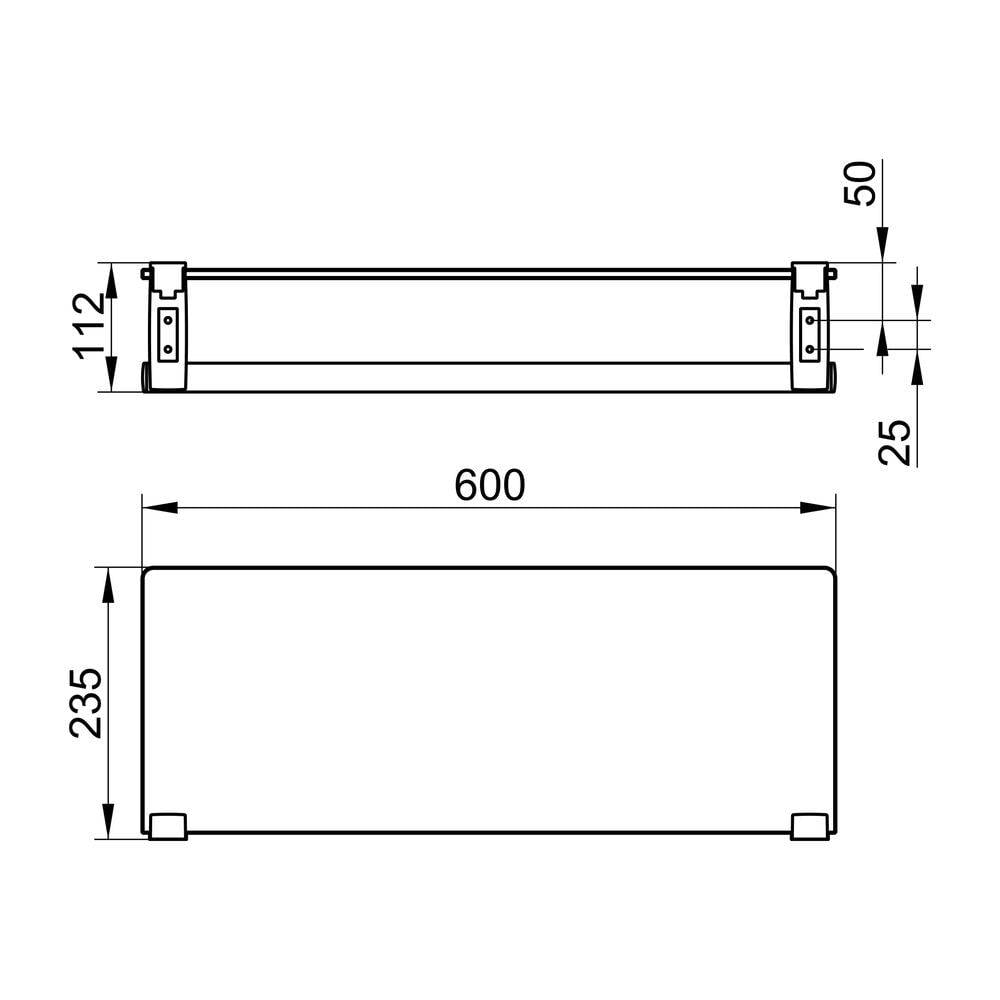 KEUCO Handtuchablage Plan 14975, ESG Glas, verchromt-1