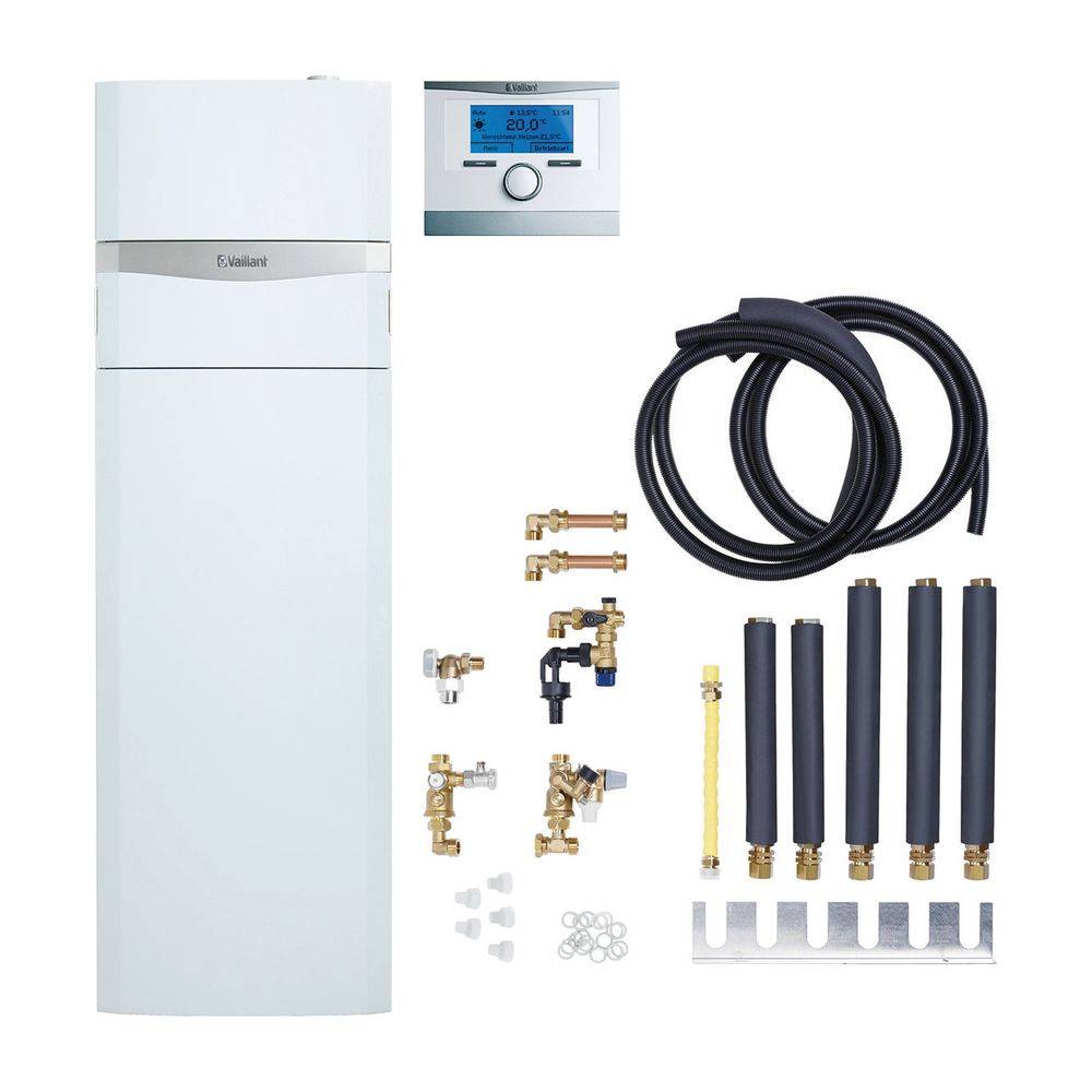 Vaillant auroCOMPACT Paket 1.457/2 VSC D 146/4-5 190 E, VRC 700/6 Gas-Kompaktgerät, Leistung 3,4-15,2kW bei 40/30 C-1