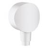 Hansgrohe FixFit Wandanschluss S, Rückflussverhinderer, Kunststoffanschlusswinkel, Mattweiß