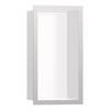 Hansgrohe XtraStoris Individual Wandnische Mattweiß mit Designrahmen 300x150x100mm, Edelstahl gebürstet