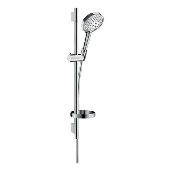Hansgrohe Raindance Select S Brauseset 120mm, 11l/min, 3jet PowderRain, Brausestange 65cm, Seifenschale, Chrom