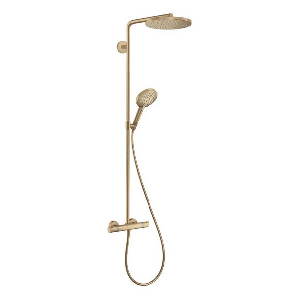 Hansgrohe Raindance Select S Showerpipe Duschsystem 240mm, 1jet, 16l/min, PowderRain, Thermostat, Brushed Bronze