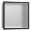 Hansgrohe XtraStoris Individual Wandnische Edelstahl gebürstet mit Designrahmen 300x300x100mm, Brushed Black Chrome