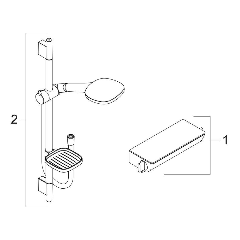 hansgrohe Raindance Select E Brausesystem Aufputz 120mm 14,4l/min 3jet Weiß/Chrom, Ecostat Thermostat, Brausestange-1