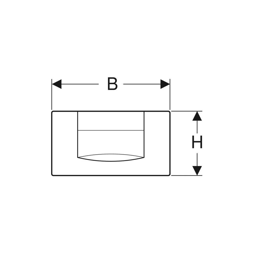 Geberit Betätigungsplatte 200F, mechanisch, Kunststoff, Weiß glänzend, 115222111-3