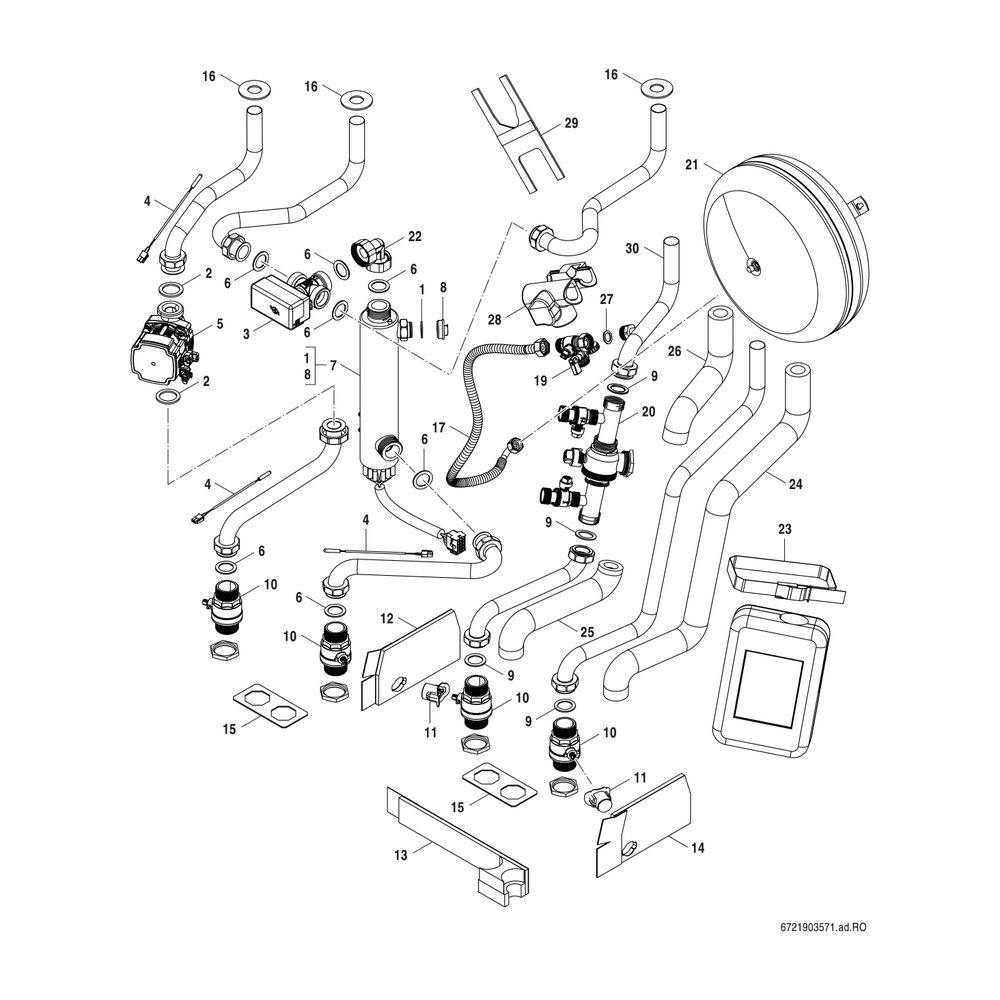 Bosch Sole-Wasser-Wärmepumpe Compress CS7800i LW 16 F, R410A, 15kW, 1180x600x600mm, Metallfront-3