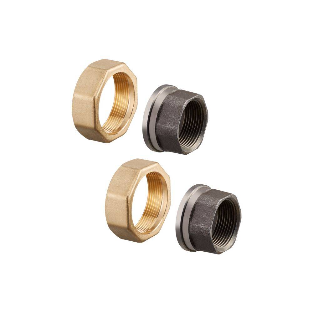 Oventrop Anschlussset für Regumat DN 32 Gewindetüllenset Rp 1 1/4", G 2” Überwurfmutter, 2-fach, 1350476-1