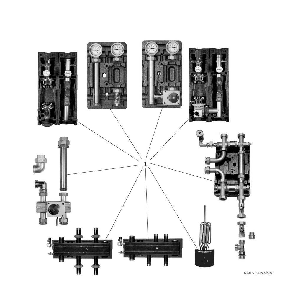 Bosch Flanschheizung FLH 90, R410A, 9kW, 400V, für Luftwärmepumpen-1