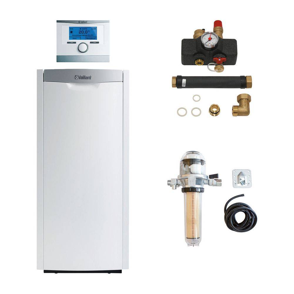 Vaillant icoVIT exclusiv Paket 3.32/7 VKO 356/3-7, VRC 700/6, Zubehör, Öl-Brennwertkessel, Leistung 22,1-36,8kW bei-1
