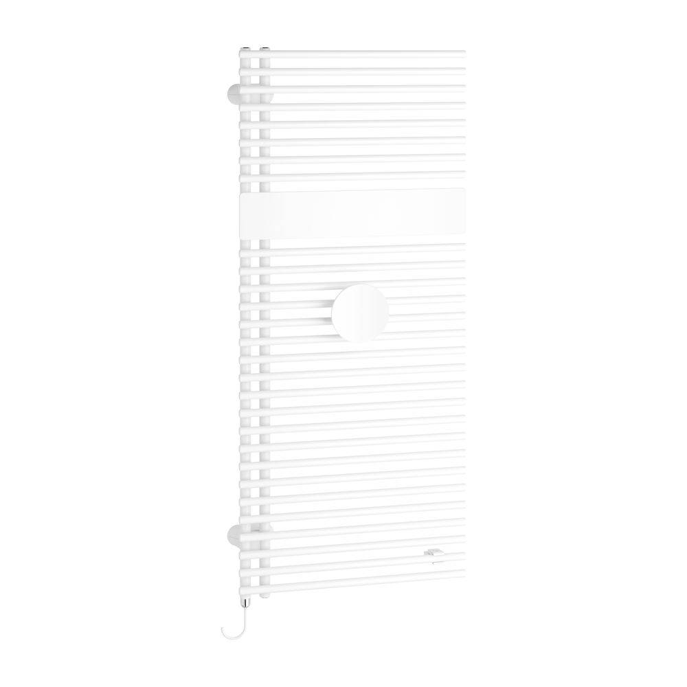 Kermi Credo Half round-E elektrischer Badheizkörper 1800x46x600mm, FWS, Anschluss rechts, 800W, Weiß Seidenglanz-0