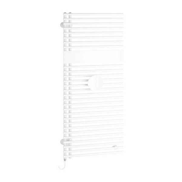 Kermi Credo Half round-E elektrischer Badheizkörper 1800x46x600mm, FWS, Anschluss rechts, 800W, Weiß Seidenglanz