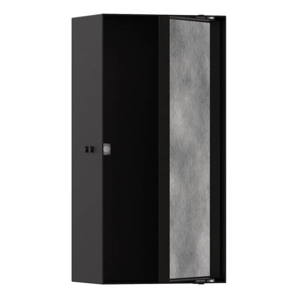 Hansgrohe XtraStoris Rock Wandnische mit befliesbarer Tür 300x150x100mm, Mattschwarz