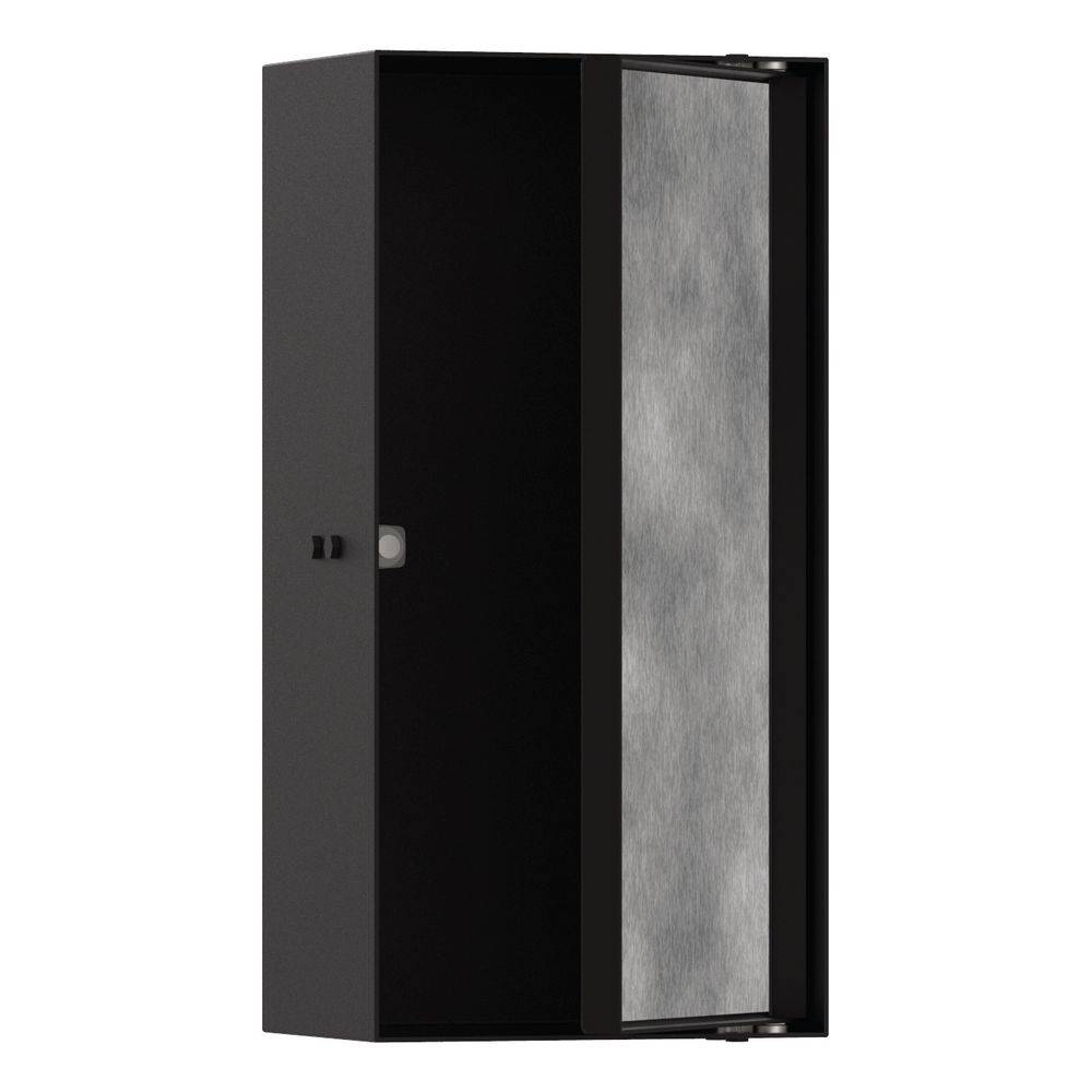 Hansgrohe XtraStoris Rock Wandnische mit befliesbarer Tür 300x150x100mm, Mattschwarz-0