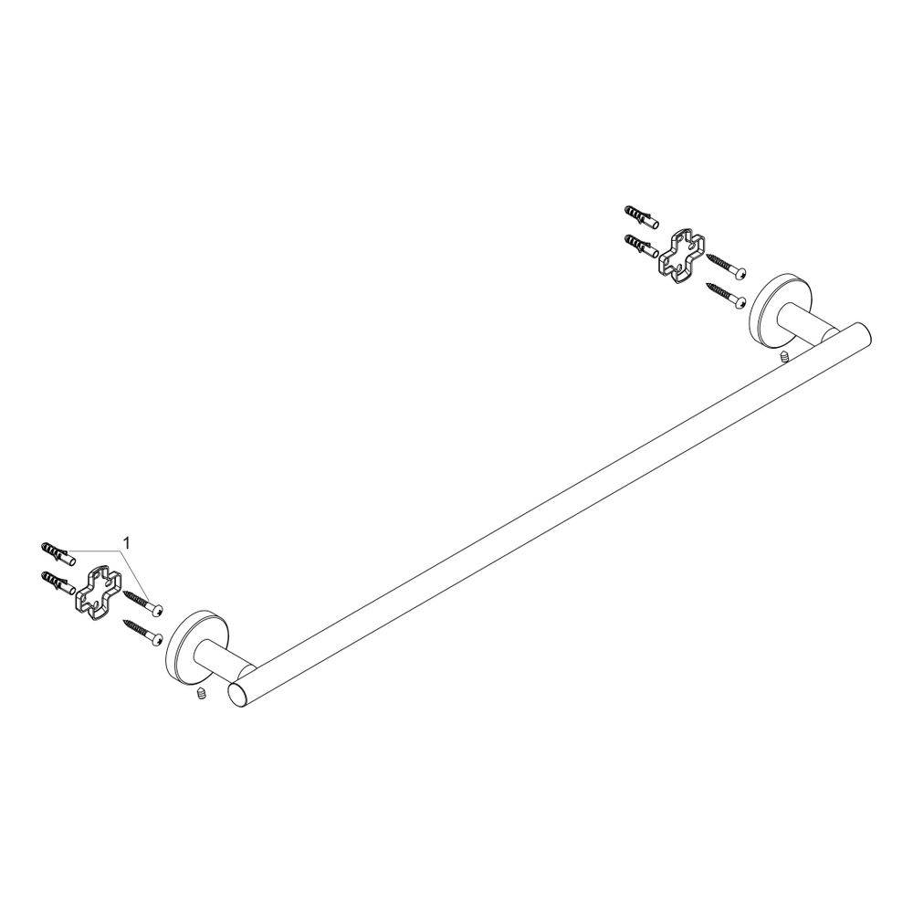 hansgrohe Logis Universal Badetuchhalter, Chrom-2