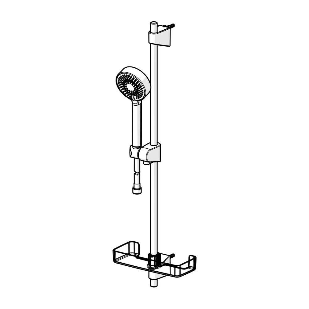 Hansa BasicJet Wandstangengarnitur 4478 3-strahlig DN15 Chrom-1
