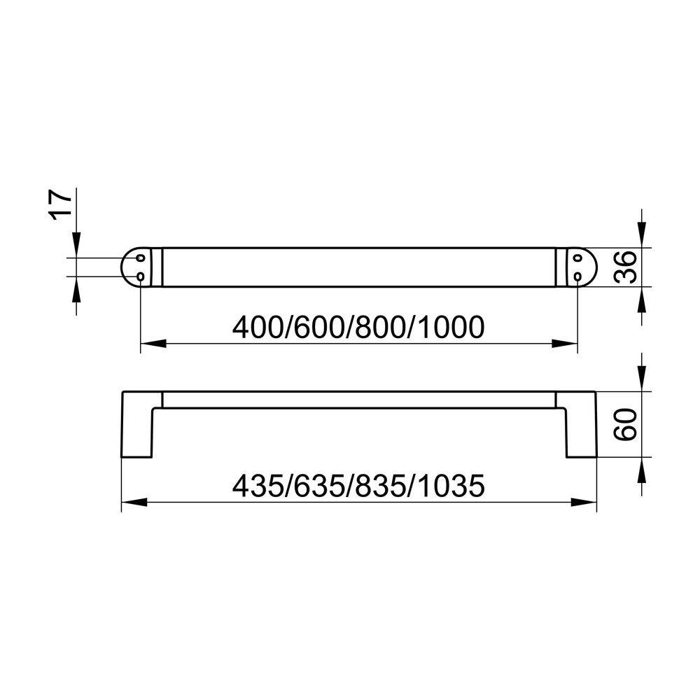 Keuco Elegance Badetuchhalter, 600mm, Verchromt, 11601010600-1