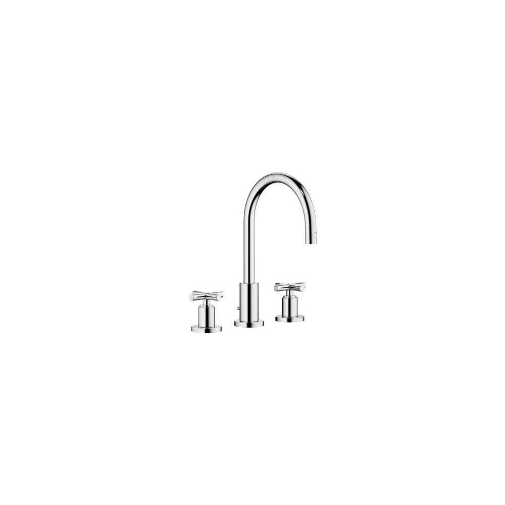 Dornbracht Waschtisch-Dreilochbatterie Tara mit Ablaufgarnitur, schwenkbar, 165mm, 7l/min, Chrom, 20713892-00-2