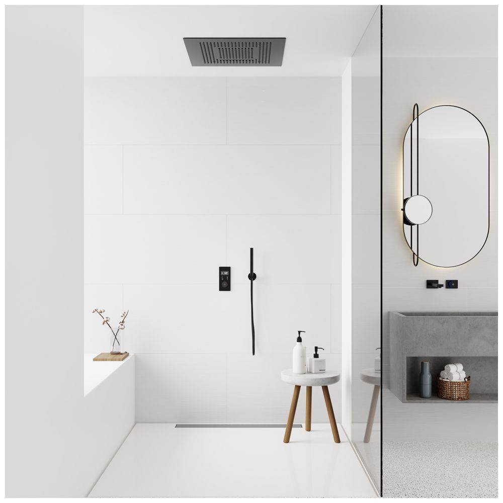 Steinberg Sensual Rain Regenpaneel 600 x mm 390 6610 S, matt black-2