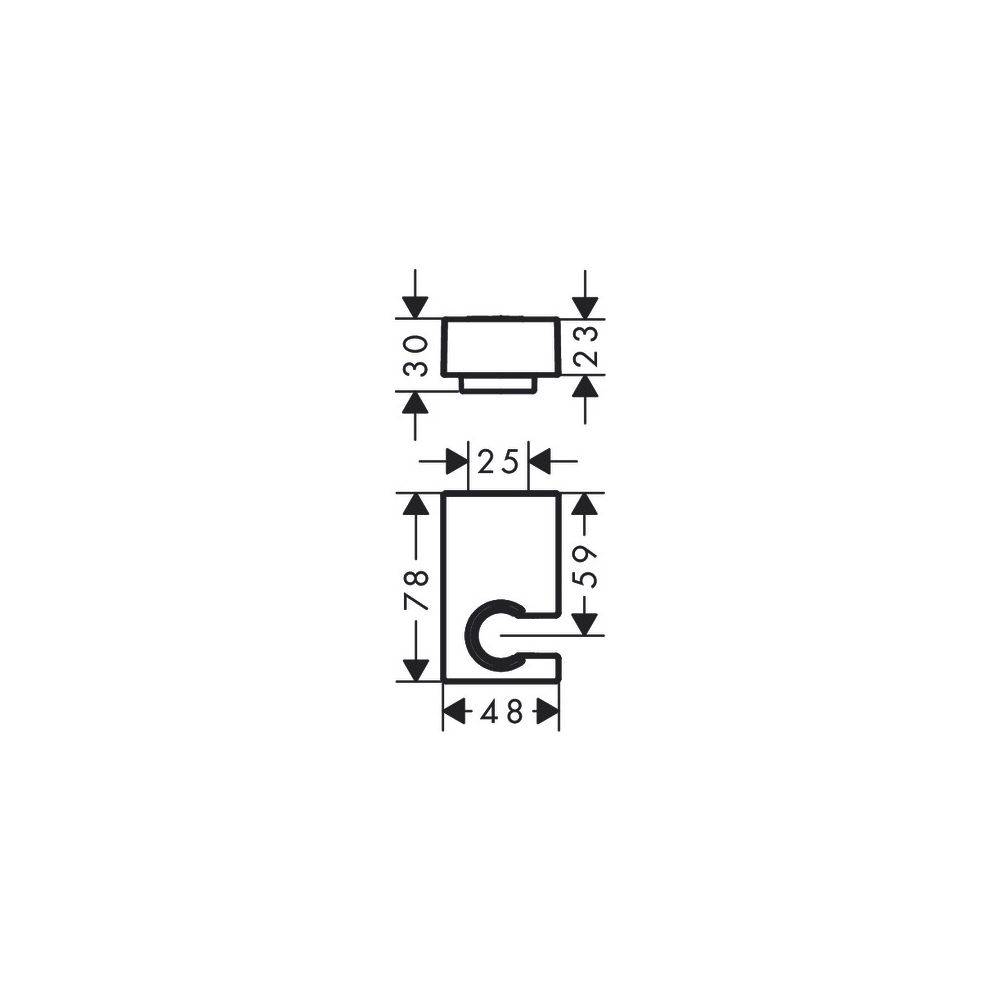 hansgrohe Brausehalter Porter E für Handbrausen, Chrom-2