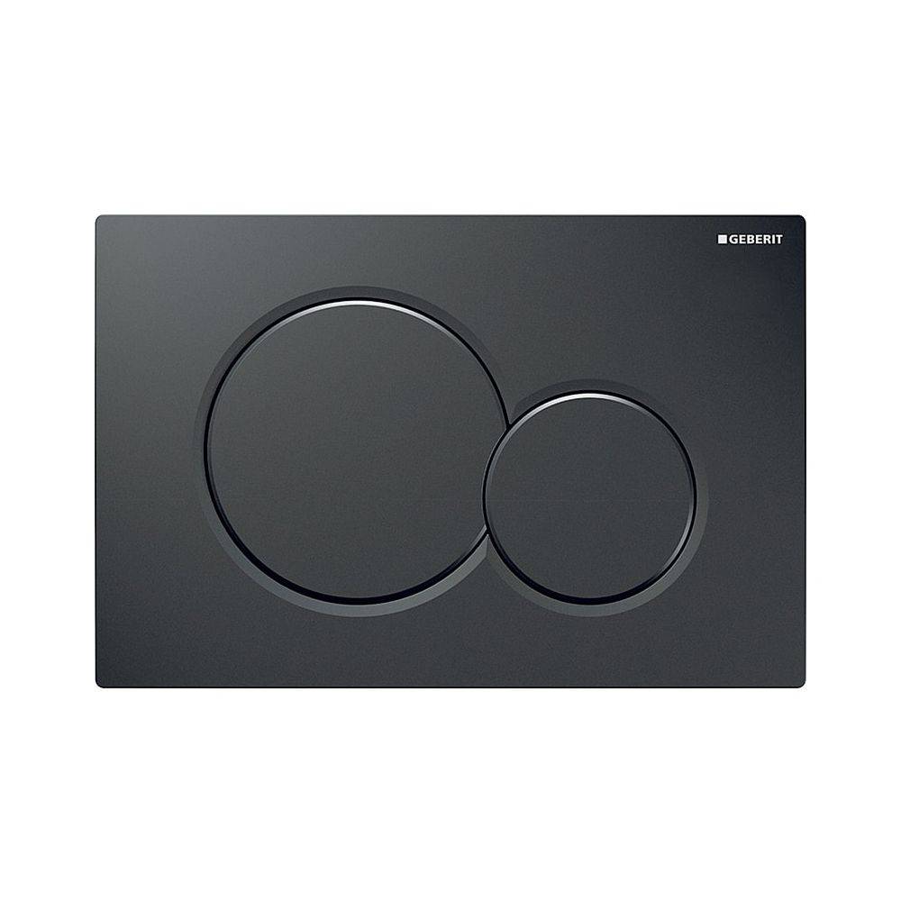 Geberit Betätigungsplatte Sigma01, 2-Mengen-Spülung, Kunststoff, 24,6x16,4x1,3cm, Schwarz glänzend-0