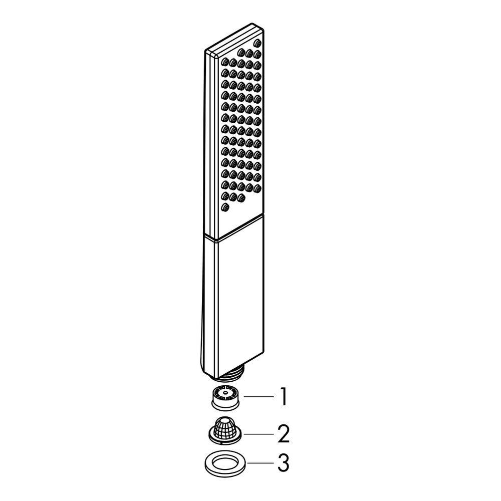 Hansgrohe Rainfinity Stabhandbrause, 9l/min, 100 1jet EcoSmart, Mattschwarz-2