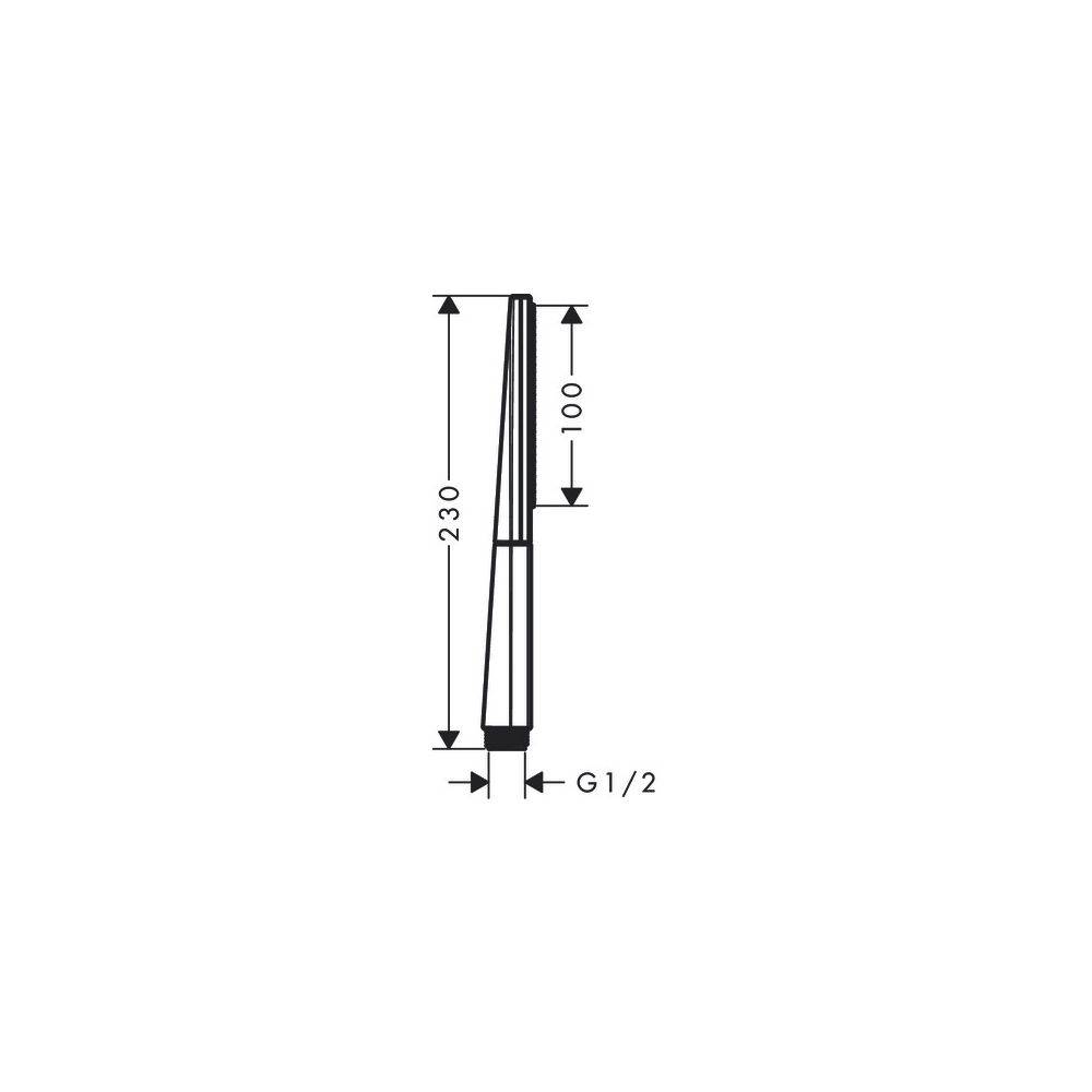 Hansgrohe Rainfinity Stabhandbrause, 9l/min, 100 1jet EcoSmart, Mattschwarz-3
