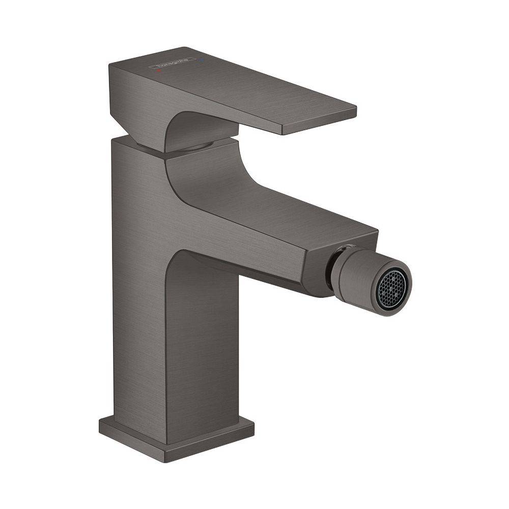 Hansgrohe Metropol Einhebel-Bidetmischer, 7,5l/min, Hebelgriff, Push-Open Ablaufgarnitur, Brushed Black Chrome-0