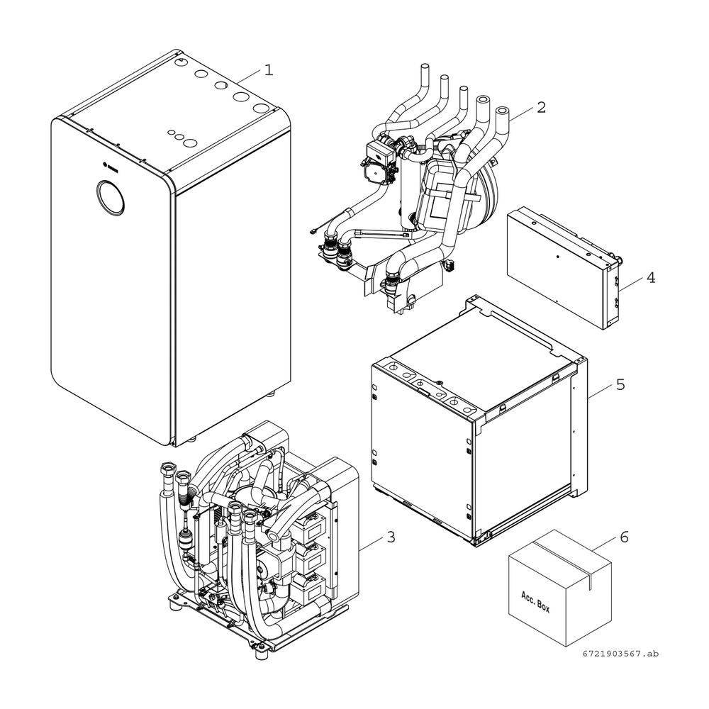 Bosch Sole-Wasser-Wärmepumpe Compress CS7800i LW 8, R410A, 8kW, 1180x600x600mm, Glasfront-1